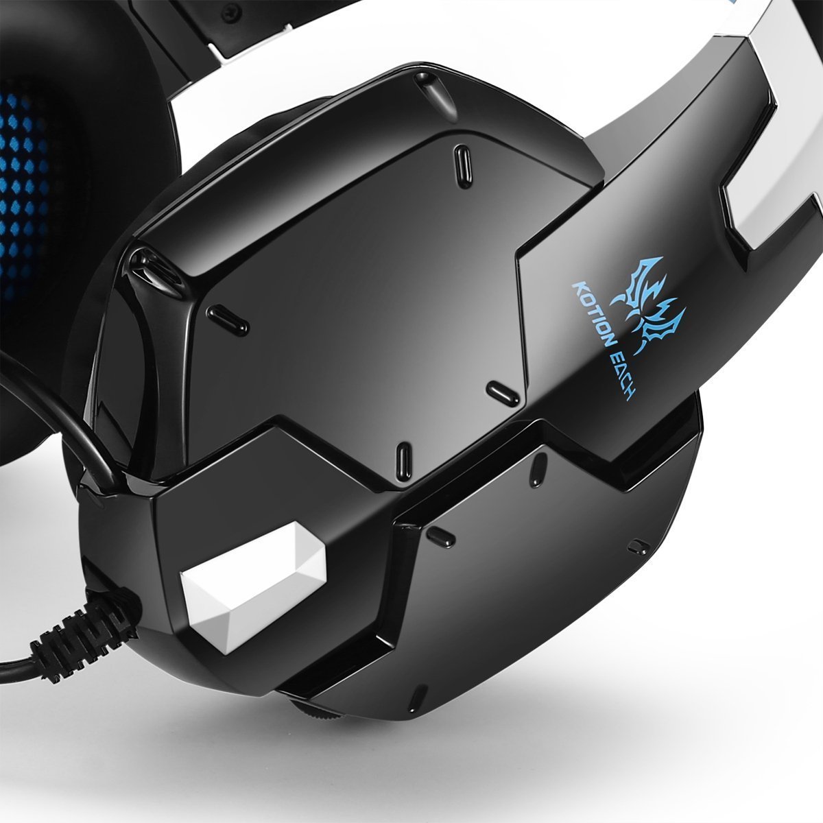 Kotion Each Over the Ear Headsets with Mic for Laptop, PC G1200 Edition (Black/Blue) - Image 3