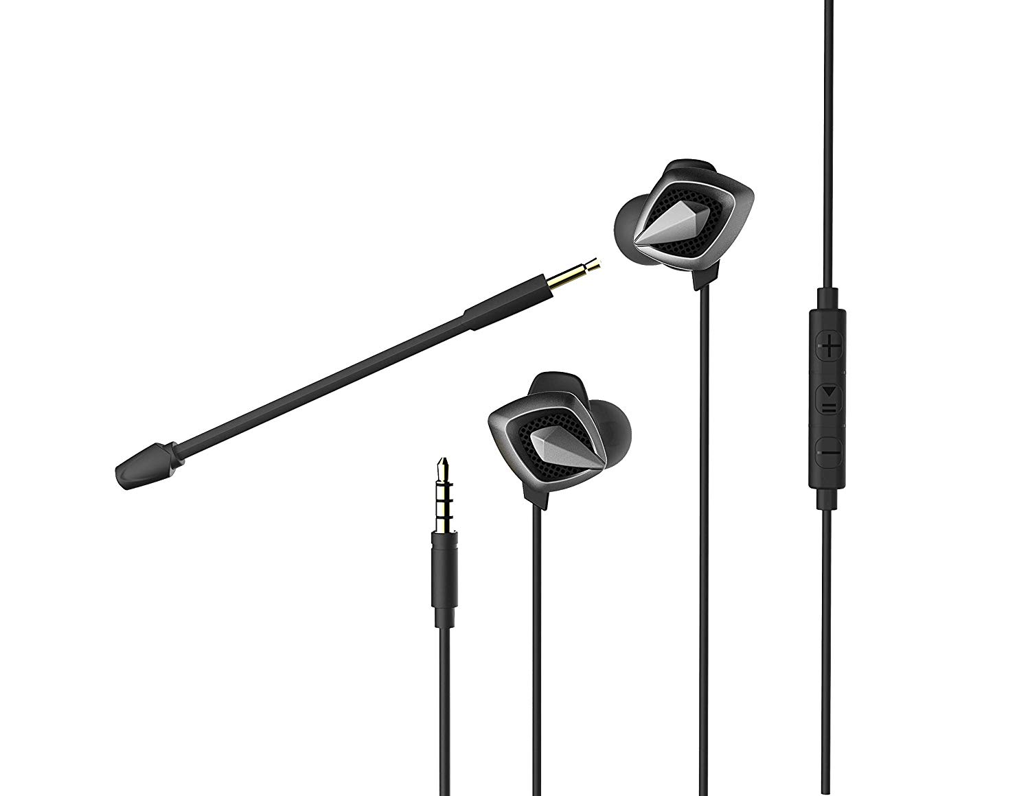 Cosmic Byte Cosmos Graphite in-Ear Earphone with Removable Mic (Black/Silver) - Image 3