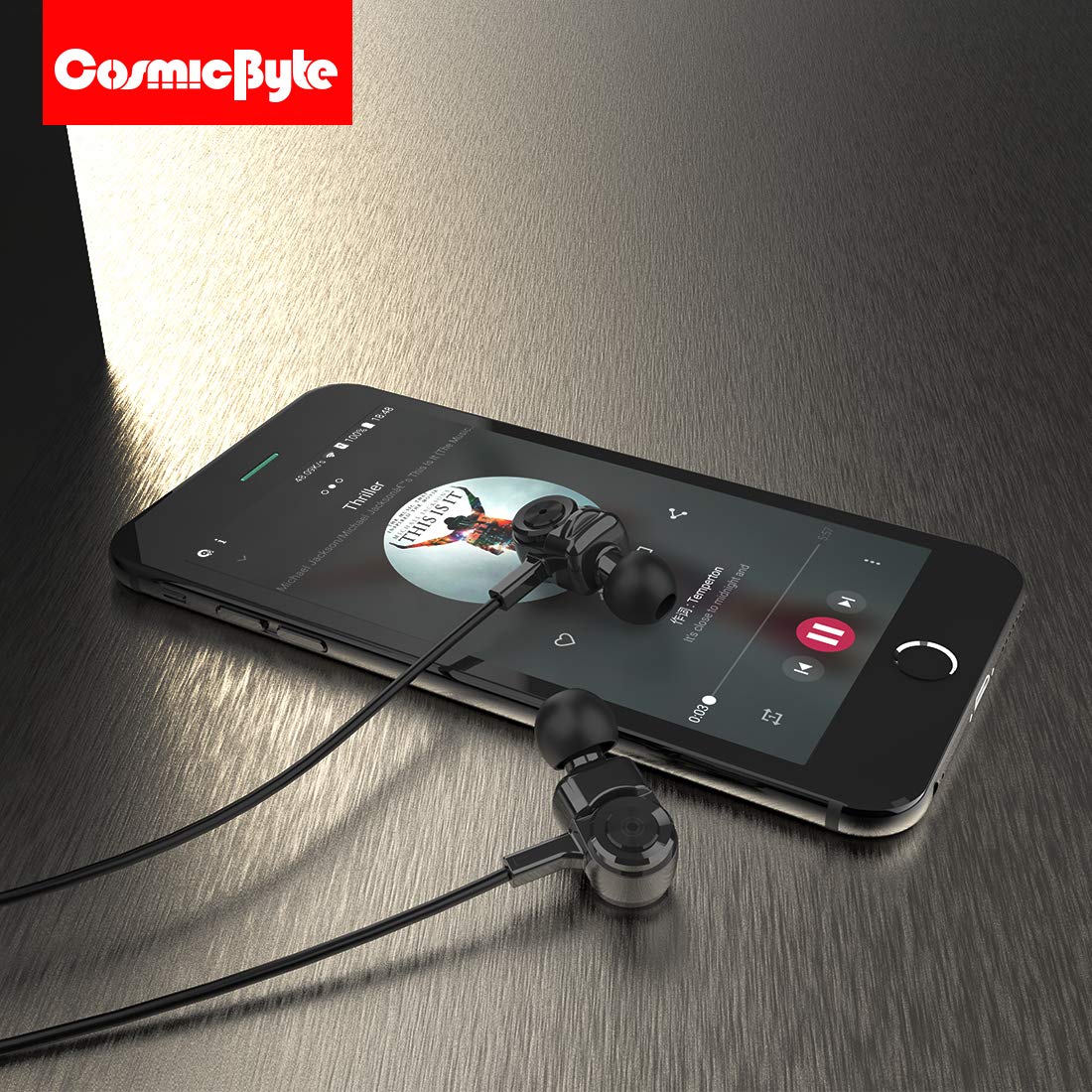 Cosmic Byte Cosmos Carbon in-Ear Vibration Earphone with Mic (Black) - Image 4