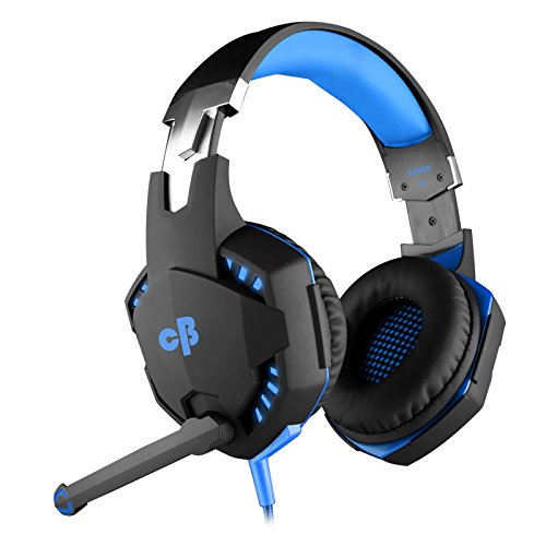 Cosmic Byte Kotion Each Over the Ear Headsets with Mic & LED - G2000 Blue, Rubberized Texture - Image 1