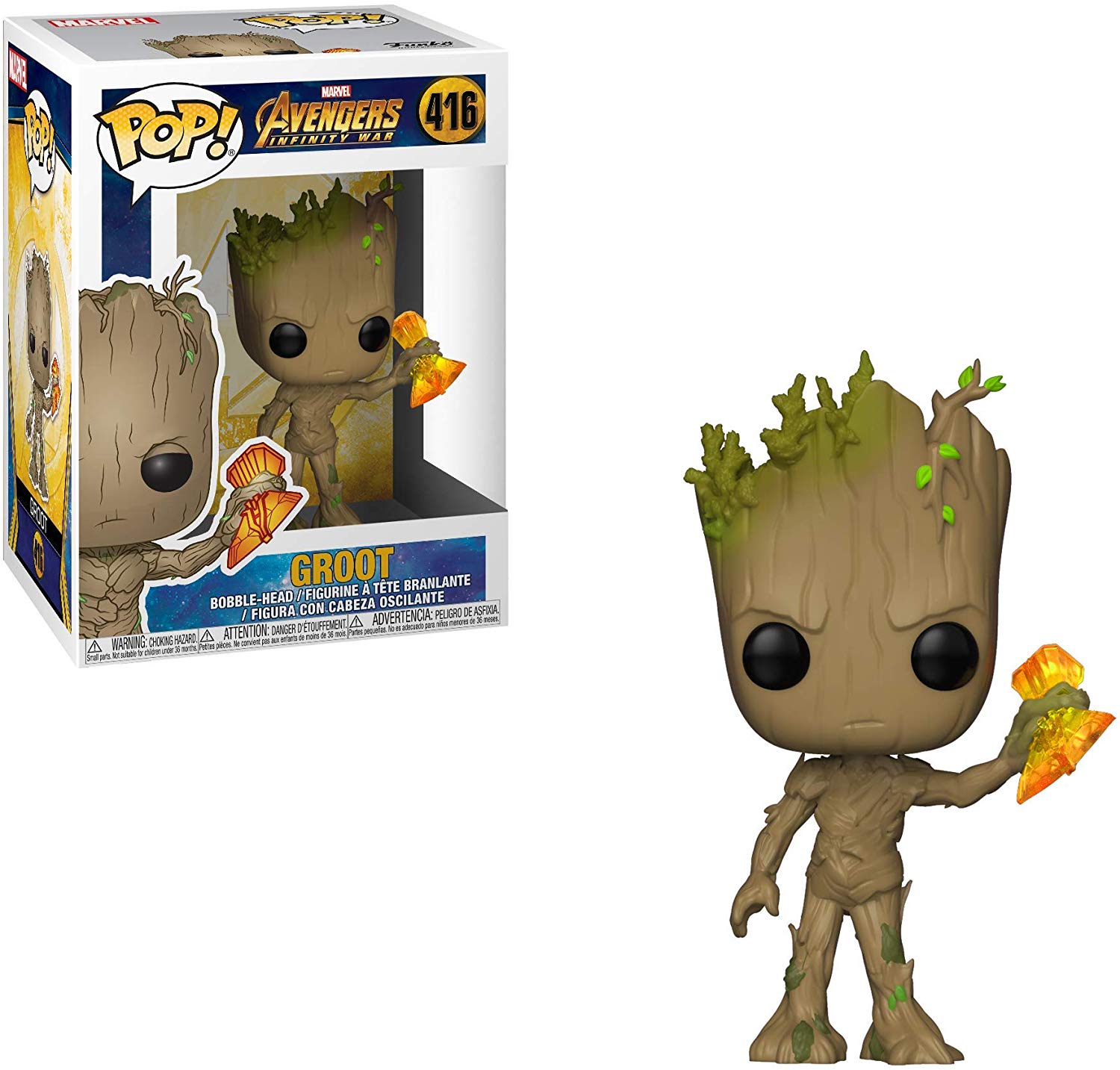 Funko Pop Groot with Storm Breaker Pop Bobble Head Figure - Image 2