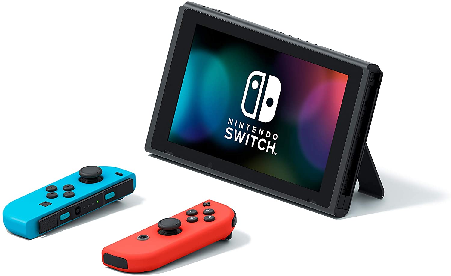 Nintendo Switch Console with neon red and neon blue Joy-Con - Version 2-HAC-001(-01) - Image 3