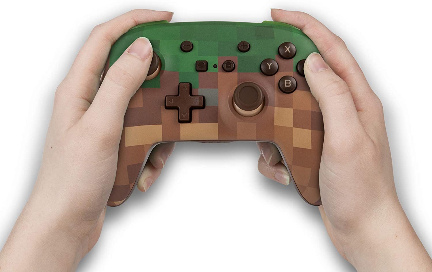 PowerA Enhanced Wireless Controller Nintendo Switch Minecraft Grass Block - Image 1