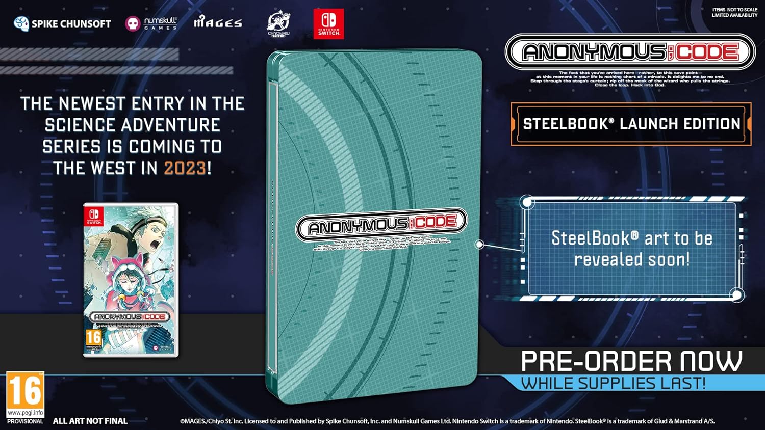 ANONYMOUS;CODE SteelBook Launch Edition - Nintendo Switch - Image 1