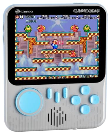 Sameo Gamegear Handheld Video Game Console, Retro Mini Game with 666 Classic Retro Game TV Compatible for Kids, Rechargeable 8 Bit Classic (Dolphin Grey) - Image 2