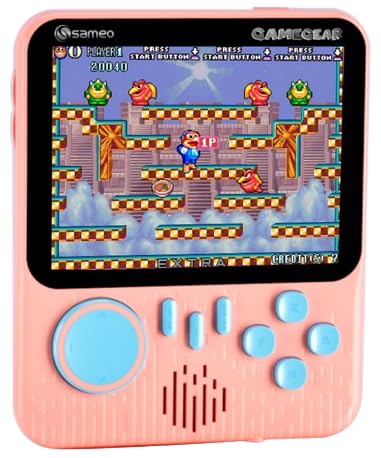 Sameo Gamegear Handheld Video Game Console, Retro Mini Game with 666 Classic Retro Game TV Compatible for Kids, Rechargeable 8 Bit Classic (Candy Pink) - Image 2