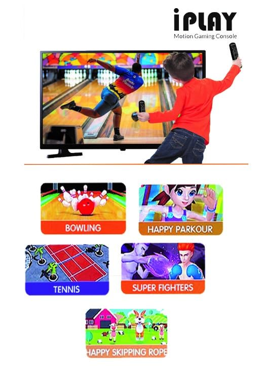 Sameo i Play 32 Bit Motion TV Video Game Console for Kids with 962Built in Games 31 Motion Sports Games,31 Casual Puzzle Games and 900 8-Bit Games Toy Birthday Gift for Boys Girls - Image 2