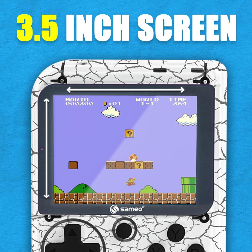 Sameo Handheld Video Game Console, Dreamboy Retro Mini Game with 500 Classic Retro Game TV Compatible for Kids, Rechargeable 8 Bit Classic (Marble White) - Image 3