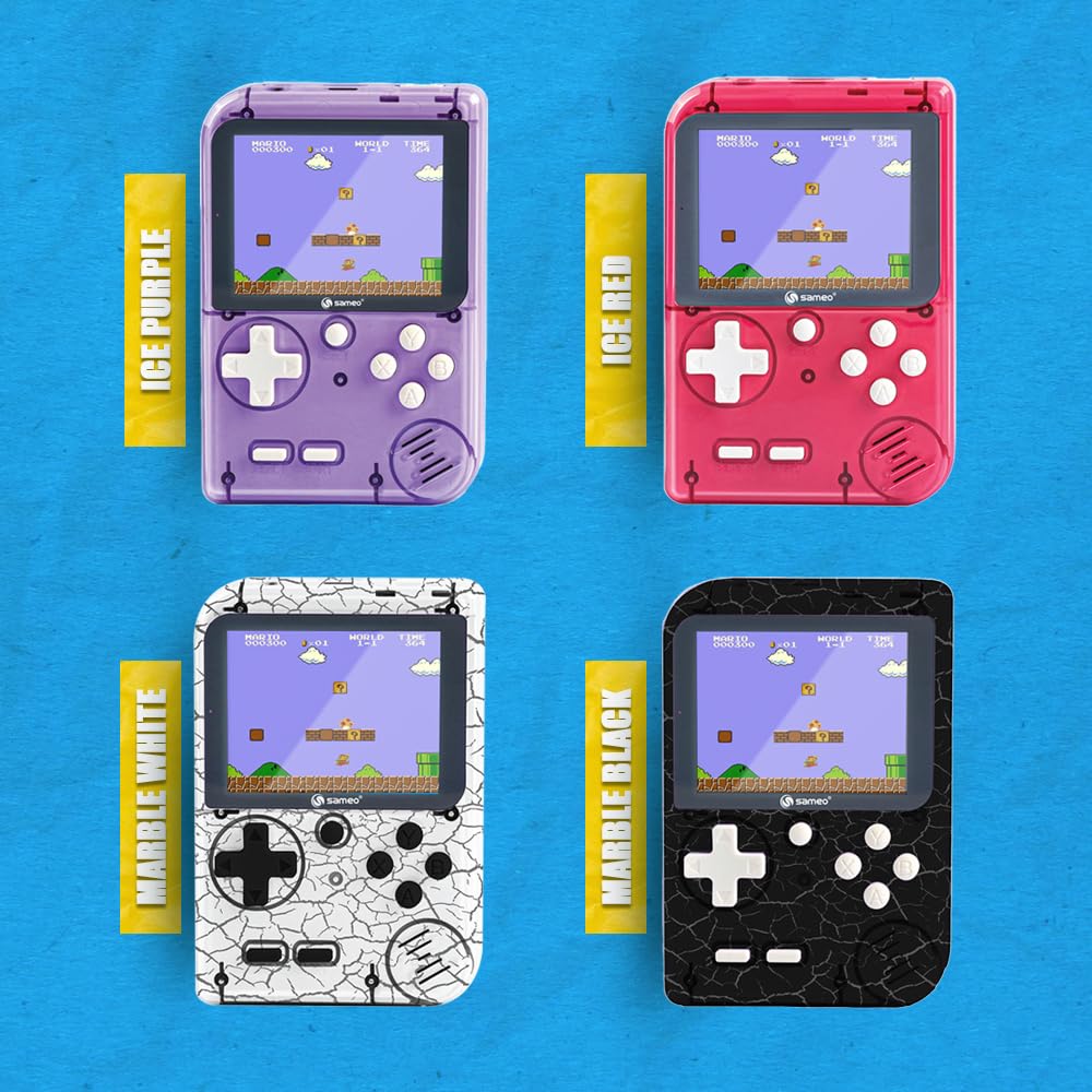 Sameo Handheld Video Game Console, Dreamboy Retro Mini Game with 500 Classic Retro Game TV Compatible for Kids, Rechargeable 8 Bit Classic (Marble White) - Image 1
