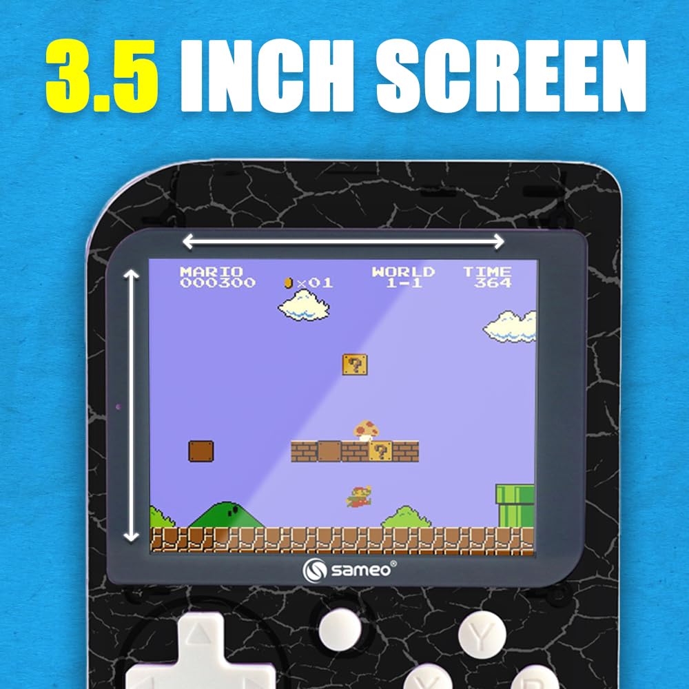 Sameo Handheld Video Game Console, Dreamboy Retro Mini Game with 500 Classic Retro Game TV Compatible for Kids, Rechargeable 8 Bit Classic (Marble Black) - Image 2