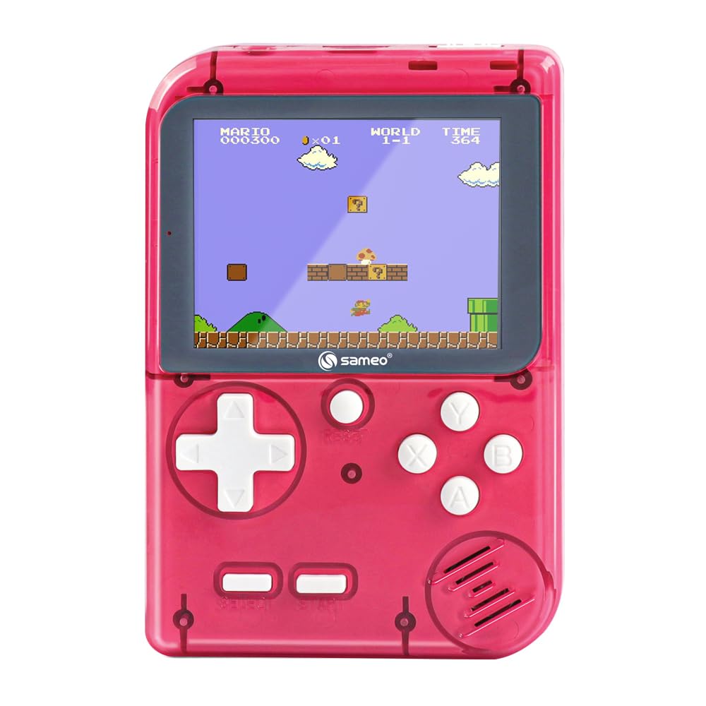 Sameo Handheld Video Game Console, Dreamboy Retro Mini Game with 500 Classic Retro Game TV Compatible for Kids, Rechargeable 8 Bit Classic (Ice Red) - Image 6
