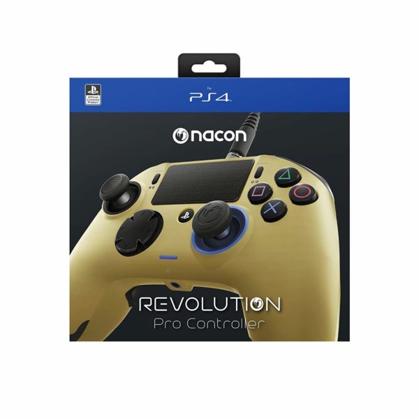 Nacon Official Sony PS4 Wired Pad: Revolution Controller – Limited Edition (Gold) - Image 3